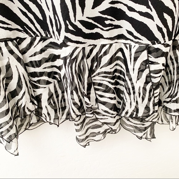La Femme Gilar Silk Zebra Skirt - Picture 5 of 5